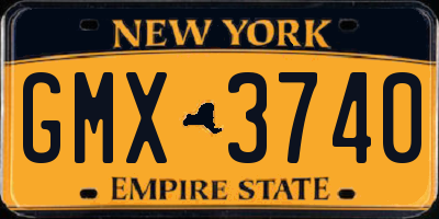 NY license plate GMX3740