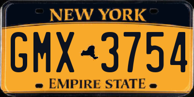 NY license plate GMX3754