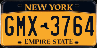 NY license plate GMX3764