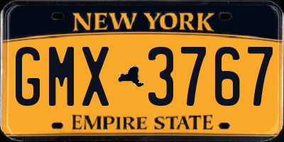NY license plate GMX3767