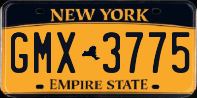 NY license plate GMX3775