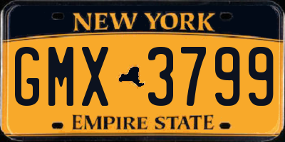 NY license plate GMX3799