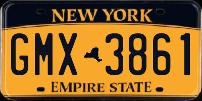 NY license plate GMX3861
