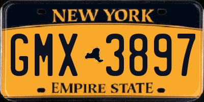 NY license plate GMX3897