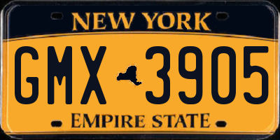 NY license plate GMX3905
