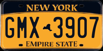NY license plate GMX3907