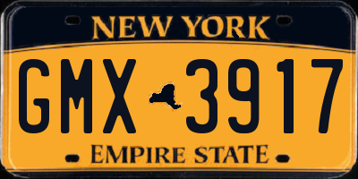 NY license plate GMX3917