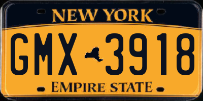 NY license plate GMX3918