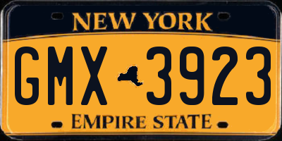 NY license plate GMX3923