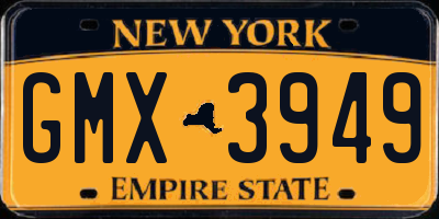 NY license plate GMX3949