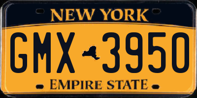 NY license plate GMX3950