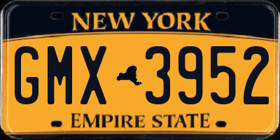 NY license plate GMX3952