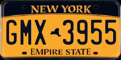 NY license plate GMX3955