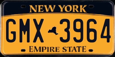 NY license plate GMX3964