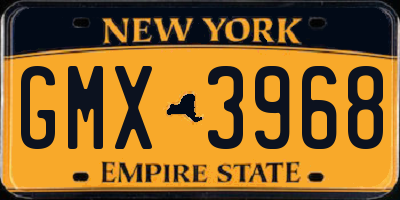 NY license plate GMX3968