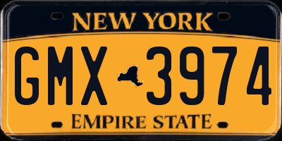 NY license plate GMX3974