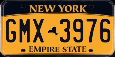 NY license plate GMX3976