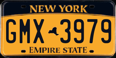 NY license plate GMX3979