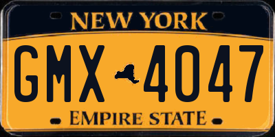 NY license plate GMX4047