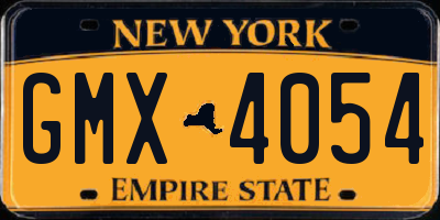 NY license plate GMX4054