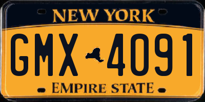NY license plate GMX4091