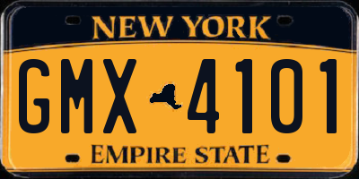 NY license plate GMX4101