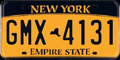 NY license plate GMX4131