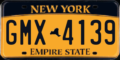 NY license plate GMX4139