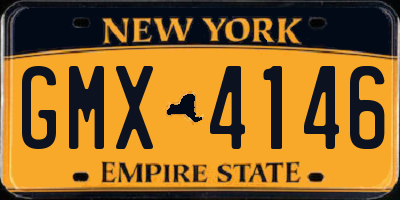 NY license plate GMX4146