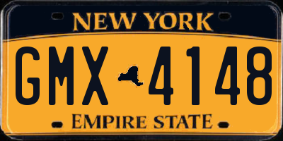 NY license plate GMX4148