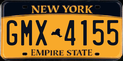 NY license plate GMX4155