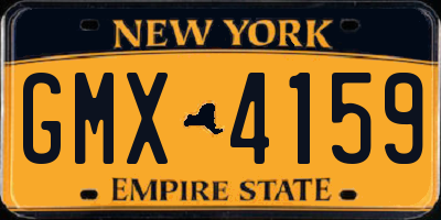 NY license plate GMX4159