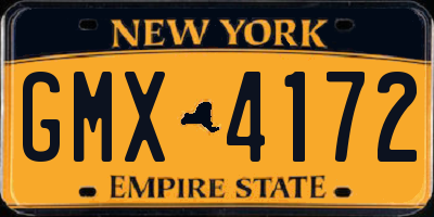 NY license plate GMX4172