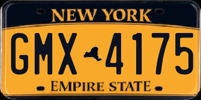 NY license plate GMX4175