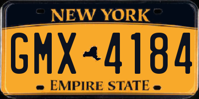 NY license plate GMX4184