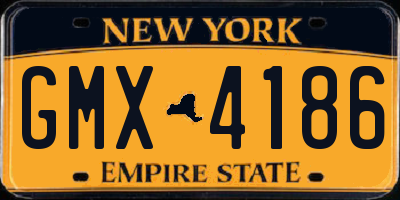 NY license plate GMX4186