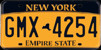NY license plate GMX4254