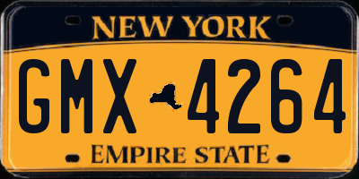 NY license plate GMX4264
