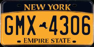 NY license plate GMX4306