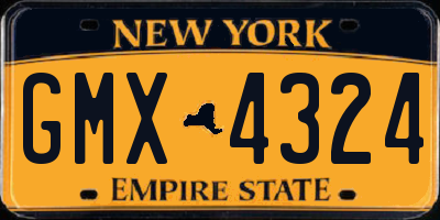 NY license plate GMX4324