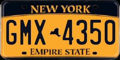 NY license plate GMX4350
