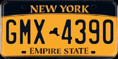NY license plate GMX4390