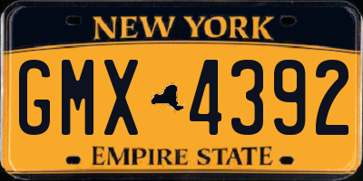 NY license plate GMX4392