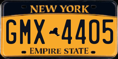 NY license plate GMX4405