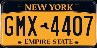 NY license plate GMX4407