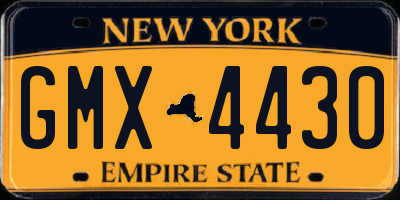NY license plate GMX4430
