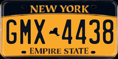 NY license plate GMX4438