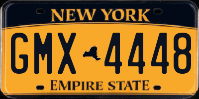 NY license plate GMX4448
