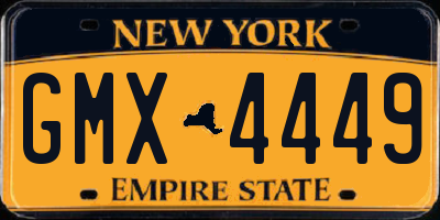 NY license plate GMX4449