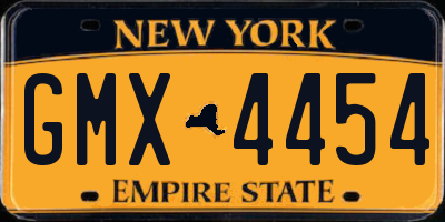 NY license plate GMX4454